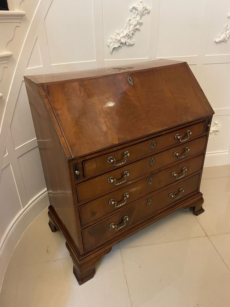 Outstanding Quality Antique George III Mahogany Bureau - Image 2